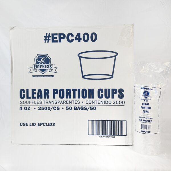 Empress Plastic Portion Cup 4oz Clear (sleeve)