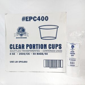 Empress Plastic Portion Cup 4oz Clear (case)
