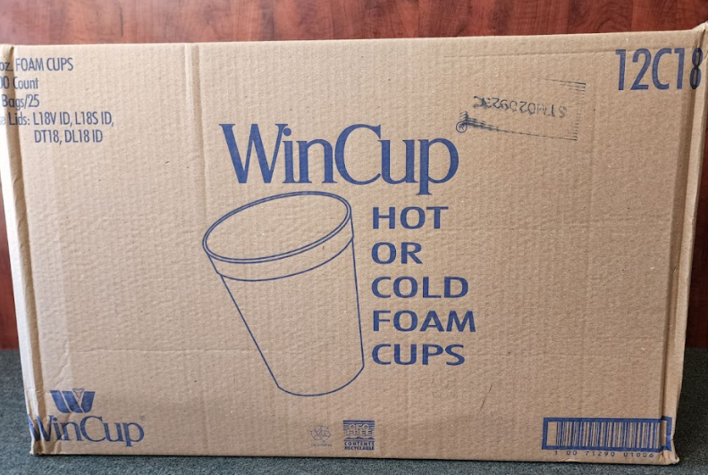 Wincup 12 oz White Foam Cup (Case)