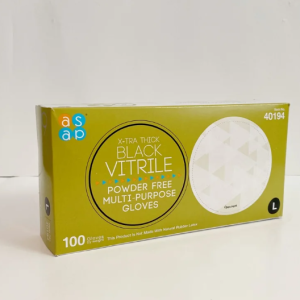 Black Synthetic Vitrile Gloves Med