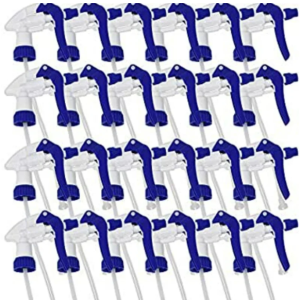 Chemical Resistant Trigger Sprayer, Clear-Blue Cap, 7.25