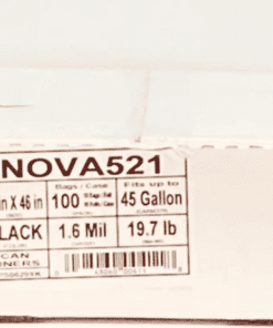 Nova 40x46 1.6 mil Black Repro Can Liner 40-45 Gallon