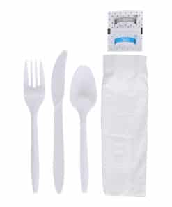 Empress Medium Weight Cutler Kit Polypro Knife Fork Teaspoon S/P Napkin