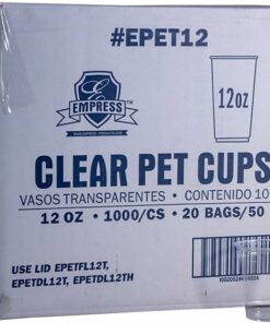 Empress PET Clear Cup 12 oz Squat